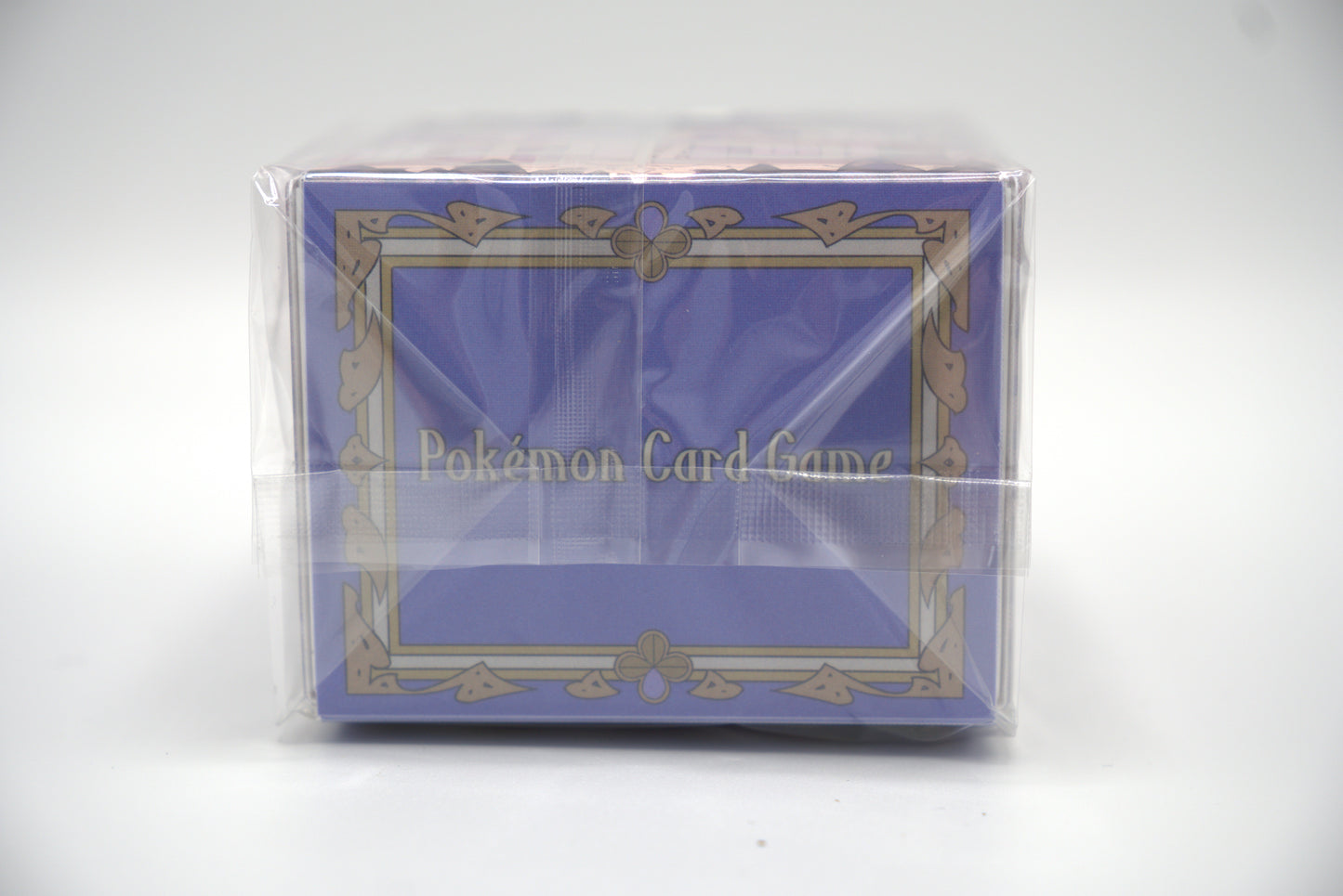 Pokémon Card Game packaging with a blue and gold design on a white background
