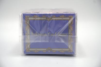 Pokémon Card Game packaging with a blue and gold design on a white background